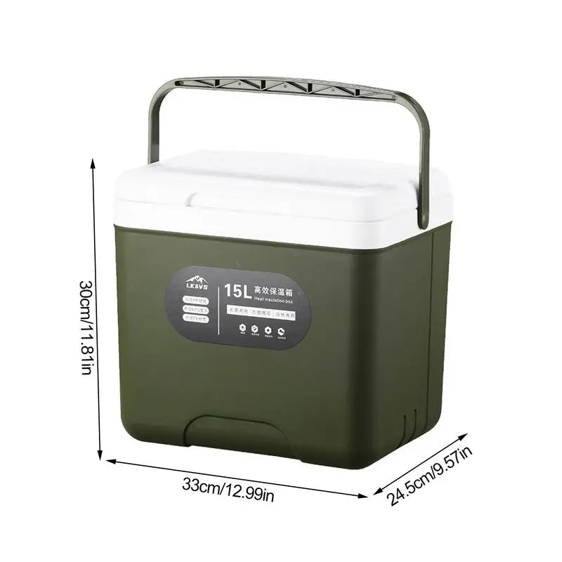 15L Outdoor Incubator Portable Food Storage Box Car Cold Ice Fishing Box Cooler Mini Fridge For Travel Beach Camping