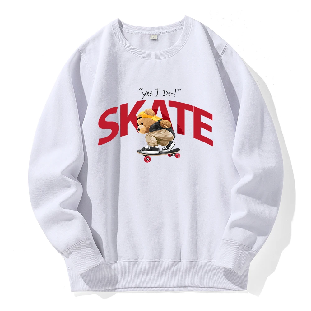 

Yes I Do Cool Street Skating Teddy Bear Мужская толстовка с капюшоном Свободные толстовки большого размера Дышащая теплая рубашка с капюшоном Модный спортивный костюм