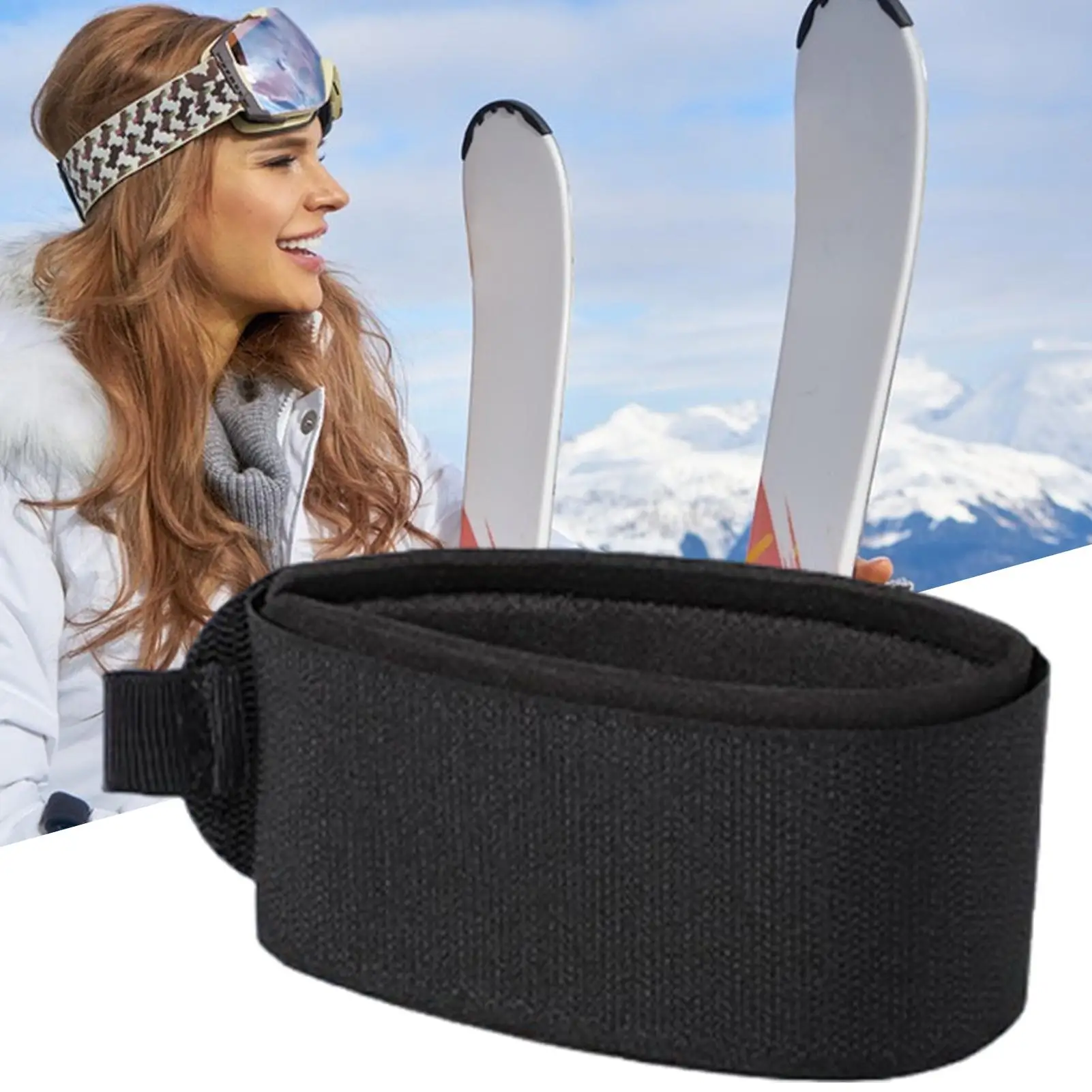 

Ski Fastener Straps With Soft EVA Protective Pads Outdoor Ski Accessories Easy Transport and Storage For Family Friends