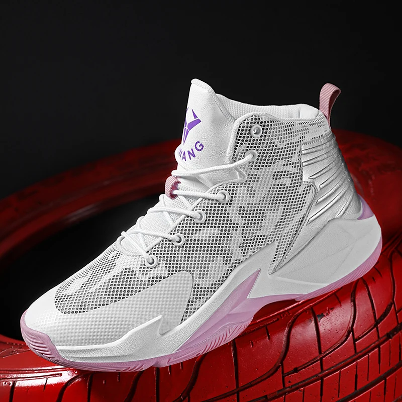 Men's High Basketball Shoes Non-slip Outdoor Field Training Sports Shoes for Women Breathable Unisex Athletic Running Sneakers
