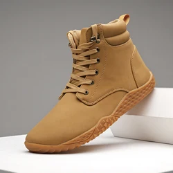 Barefoot Shoes Adult Cross-Trainer Wide Toe Box Men's Wide Minimalist Zero Drop Sole Casual Knitting Walking Sneakers Large Size