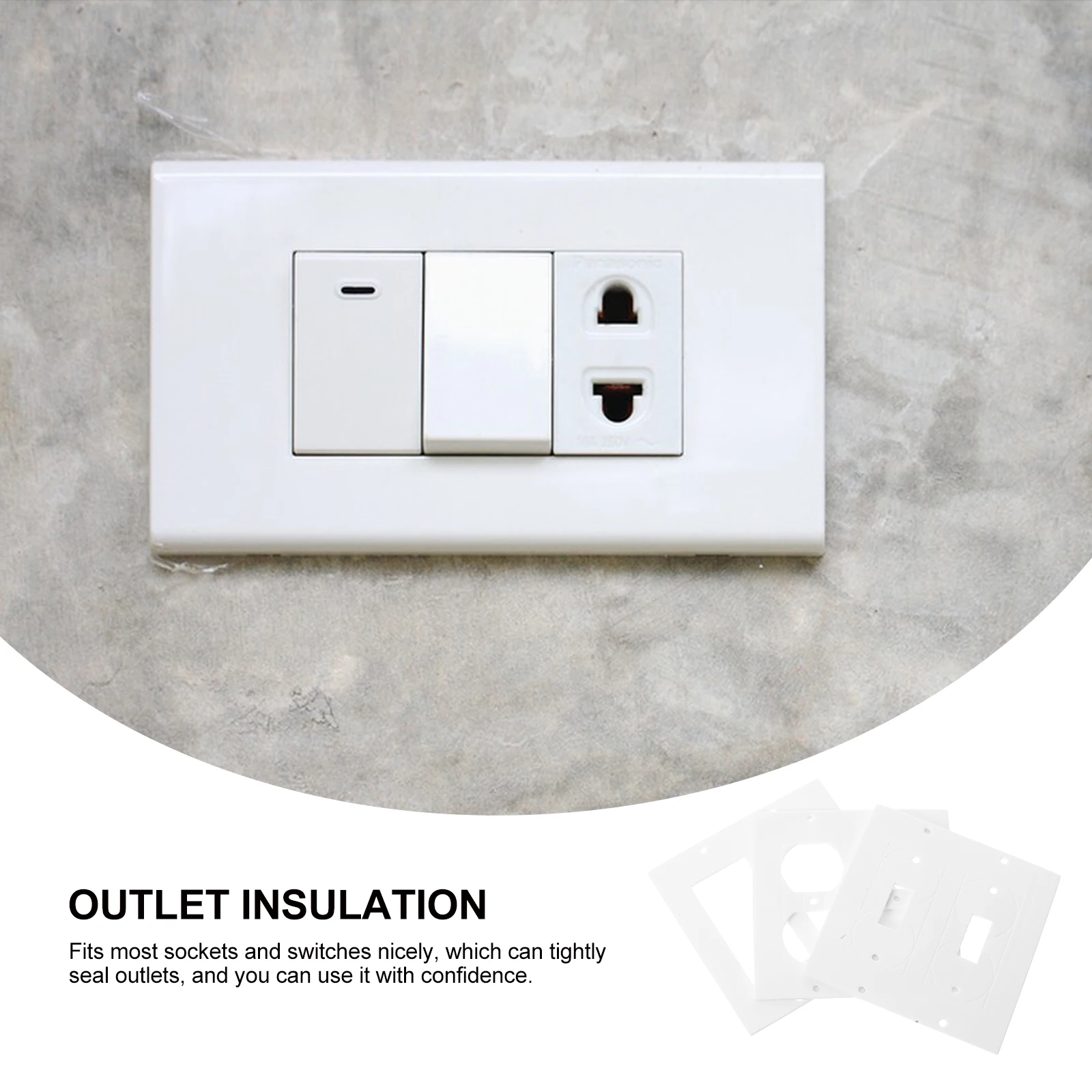 

20pcs Outlet Insulation Gaskets Windproof Sealing Socket Wall Plate Draft Stopper For Electrical Leakage Reduction Easy
