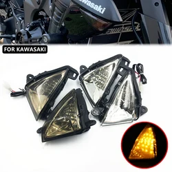 Front LED Turn Signal Indicator For KAWASAKI ZX6R ZX10R Z750 Z1000 NINJA 650R ER6N ER6F Motorcycle Accessories Light Blinker