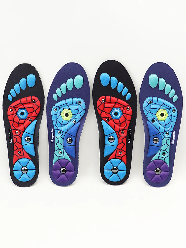 Semelles intérieures de Massage de thérapie magnétique pour hommes, semelles intérieures de Massage des points d'acupuncture des pieds, Support orthopédique, coussinets de chaussures confortables, 1