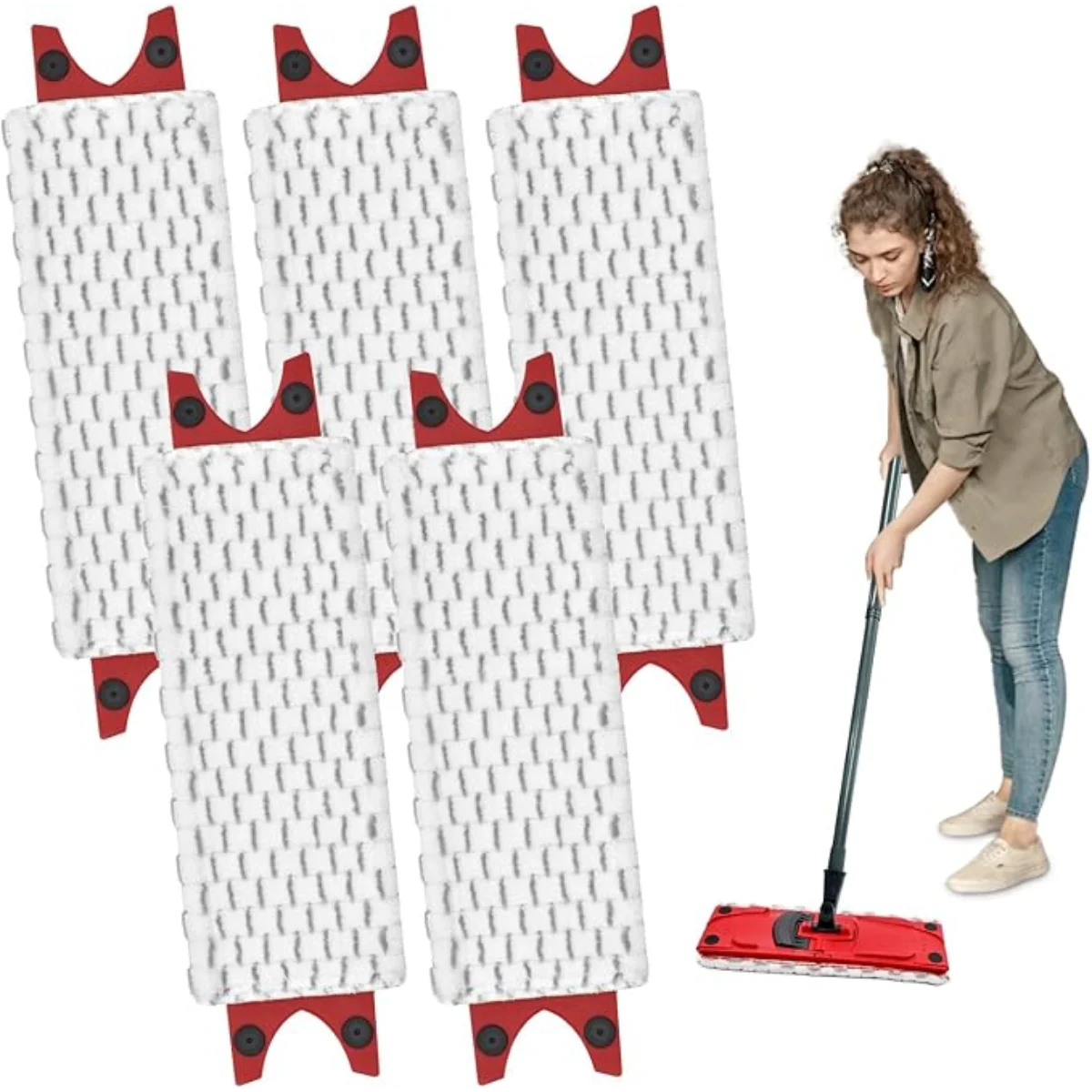 Recarga de esfregão compatível com Vileda 1-2 Spray Ultramax/UltraMax Plus/Easy Wring UltraMax Substituição de cabeça de esfregão, microfibra cinza