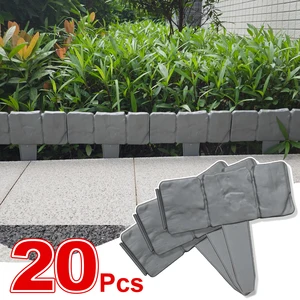 Plastic Beira with imitation of stone, fence panels, outdoor barrier, garden, patio, 20pcs 10 Main Sales About Garden - №9