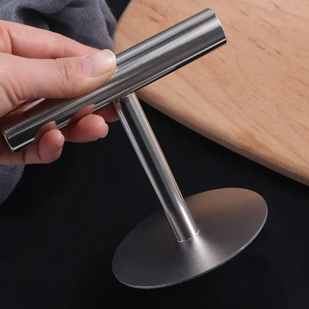 

Adjustable Thickness Stainless Steel Hamburger Press Non-Stick Creative Burger Patty Maker Durable Round