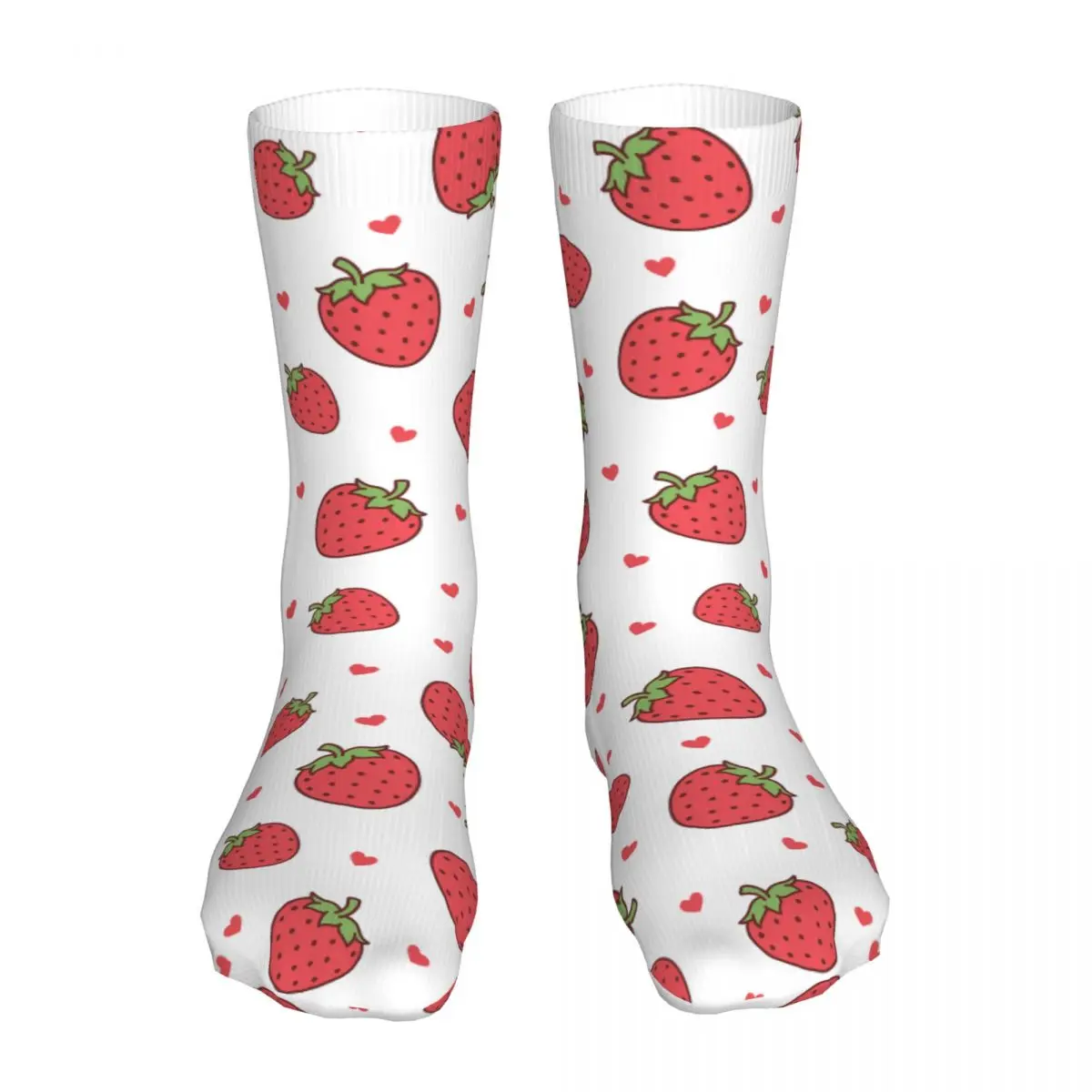 Happy Strawberry Woman Socks 2022 Men Fruits Cycling Socks