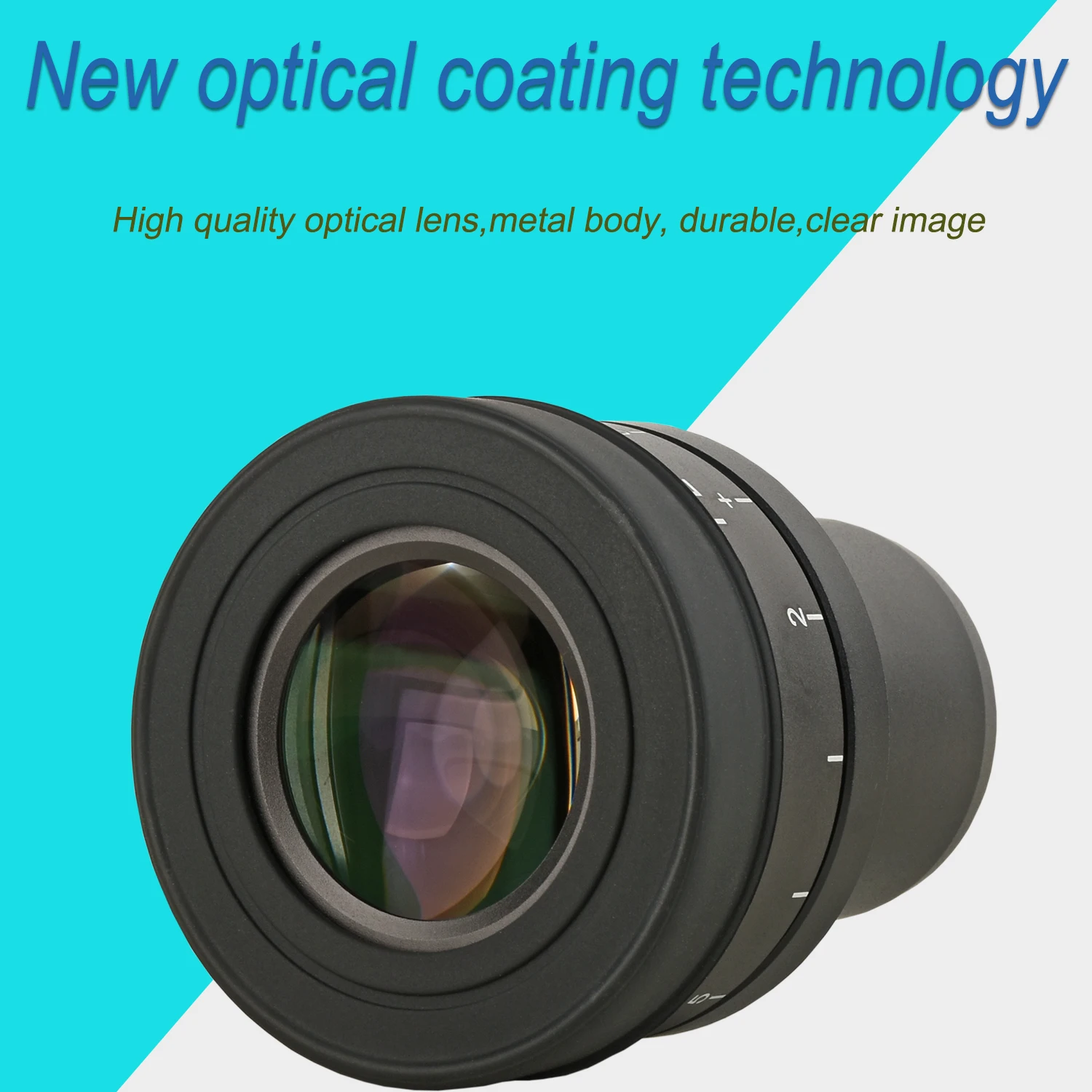 KOPPACE Oculare per piano di campo grande con punto oculare alto PL10X/22 mm, interfaccia di montaggio regolabile con diottrie 30 mm
