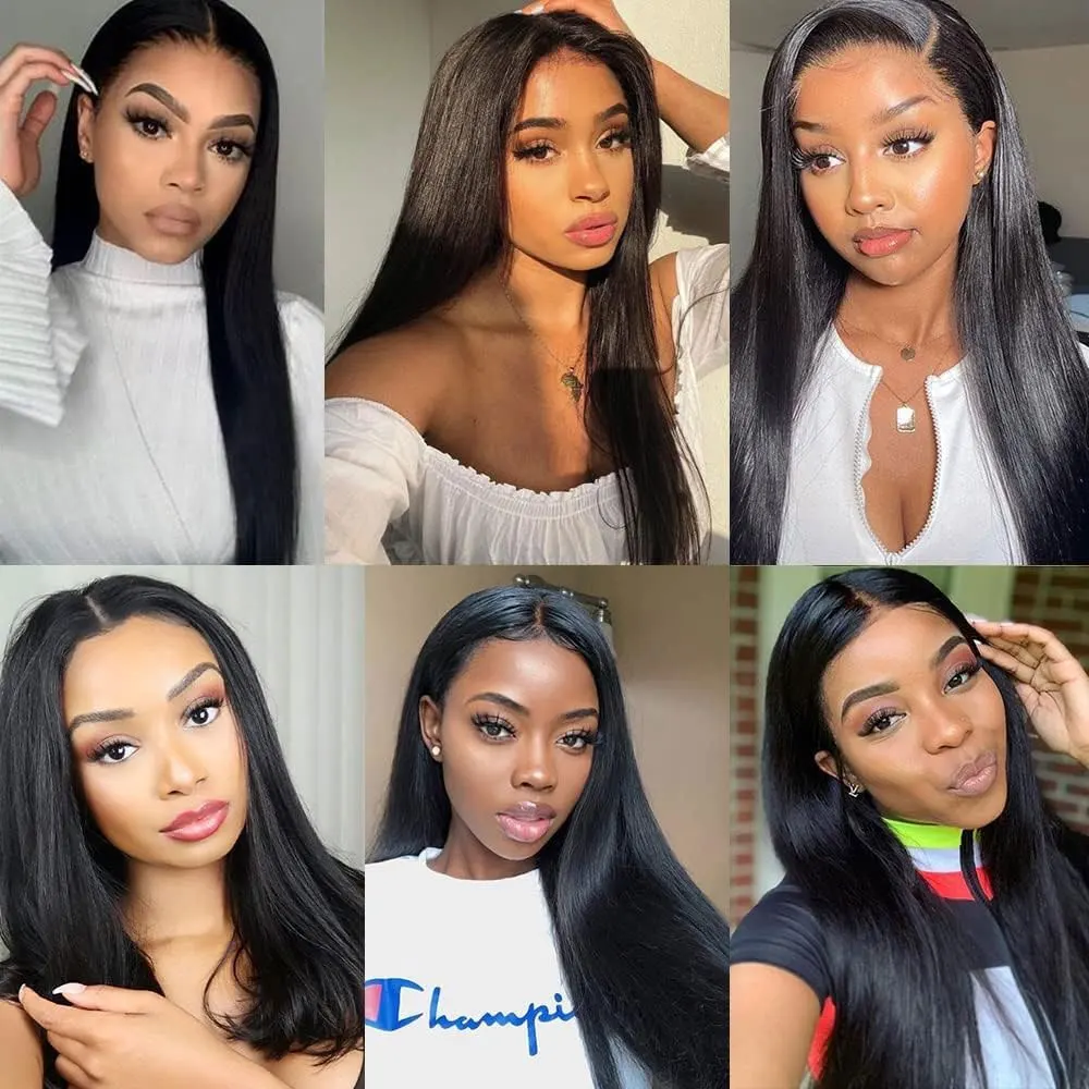 شعر برازيلي طويل مستقيم 1/3/4 عروض الحزمة 100% حزم شعر بشري لعذراء غير معالج لون أسود طبيعي 14-32 بوصة #6