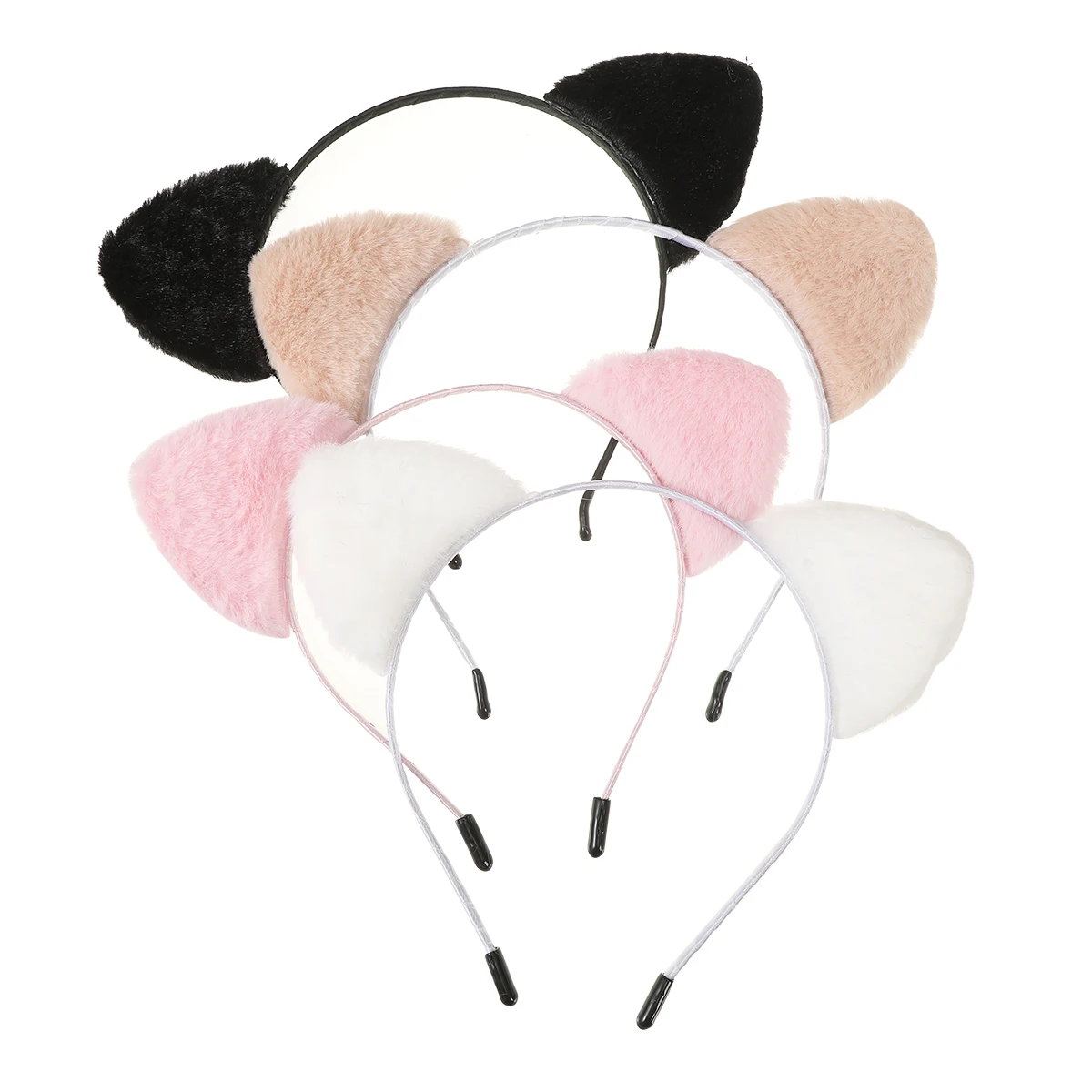 Plush Ear Headband Black Cute Hair Bands Women Girls Simple Sweet Head Hoops Hairbands Girls Korean Hair Accesories Headabnds