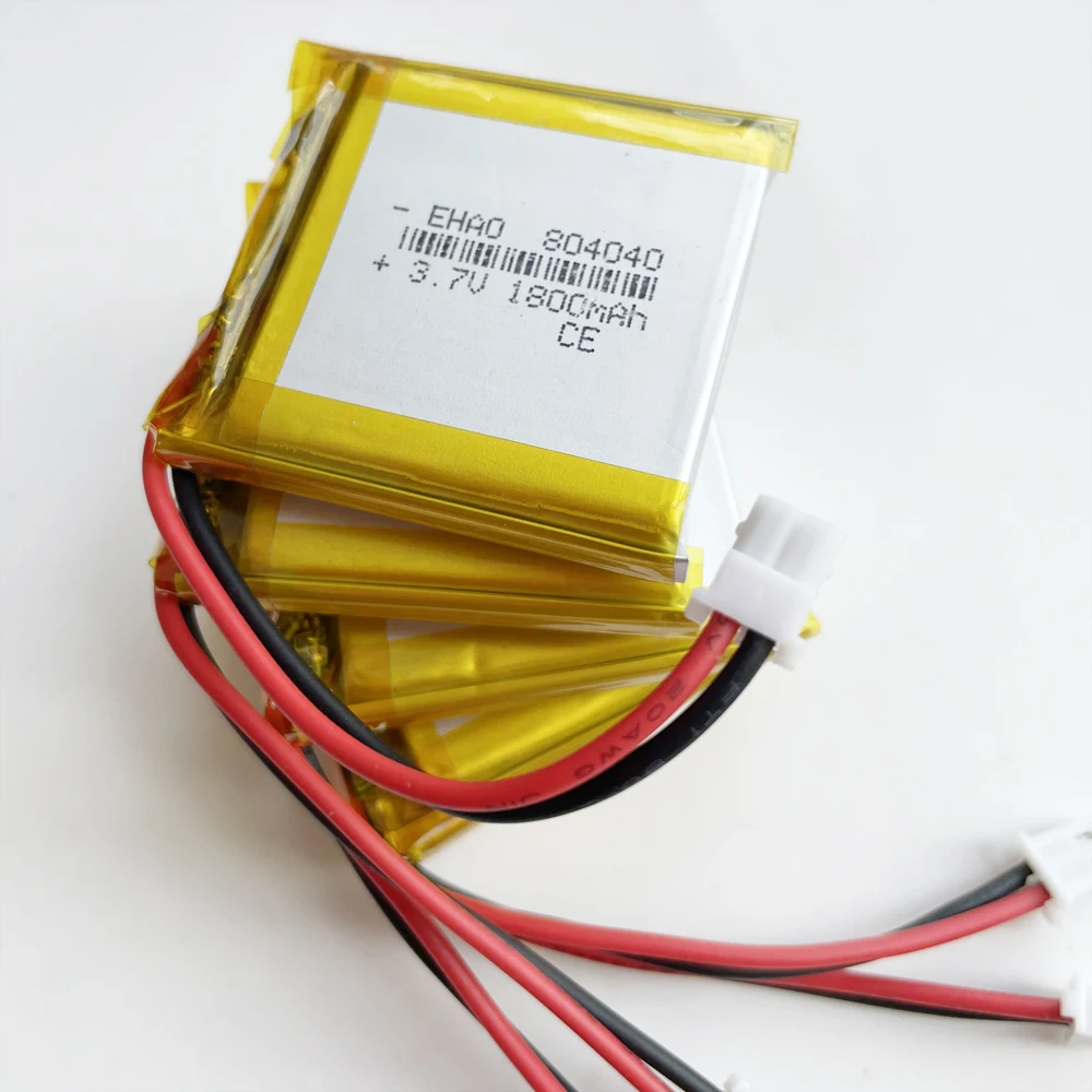 5 PCS 3.7V 1800m LiPo 충전식 배터리 804040 MX 5264 2pin 2.5mm 플러그, GPS DVD 모바일 비디오 게임 원격 전자 책 태블릿 PC
