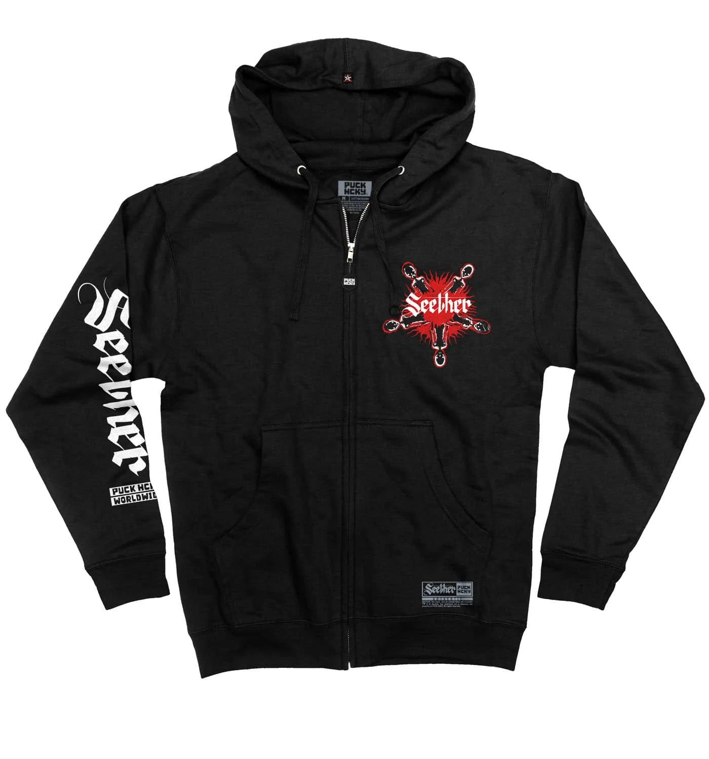 

Классическое мужское худи в стиле панк-стритвир, осенне-зимнее, с принтом группы Saron Gas Seether, хлопковое, свободного кроя, повседневное, на молнии