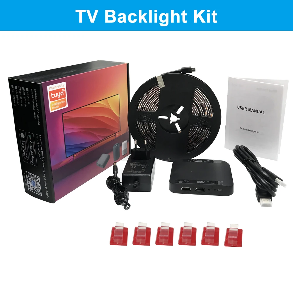 FUNZENXIN Rétroéclairage LED TV Ambilight 4K HDMI Boîtier de Synchronisation 3