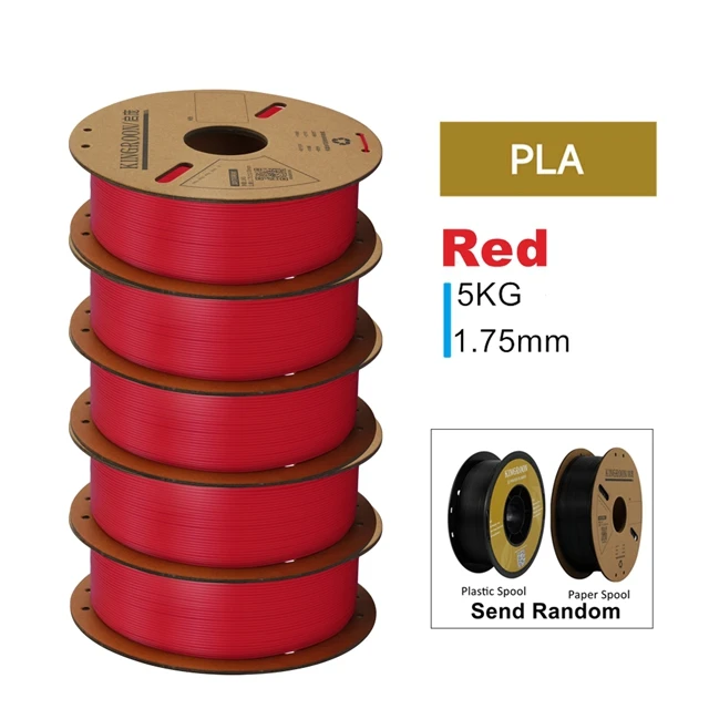 Kingroon 3d Printer Filament Pla Petg Tpu Abs 5Kg Bundel Zwart Wit Grijs 1.75Mm Geen Bubbels Plastic 5 Rol 1Kg, Willekeurige Spoel