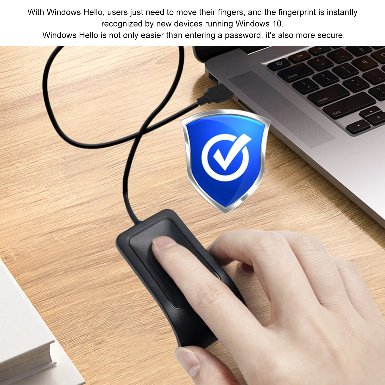 ل Windows 10 11 مرحبا البيومترية بصمة تسجيل الدخول USB قارئ الماسح الضوئي وحدة جهاز القياسات الحيوية الأمن مفتاح حساب آمن تسجيل الدخول