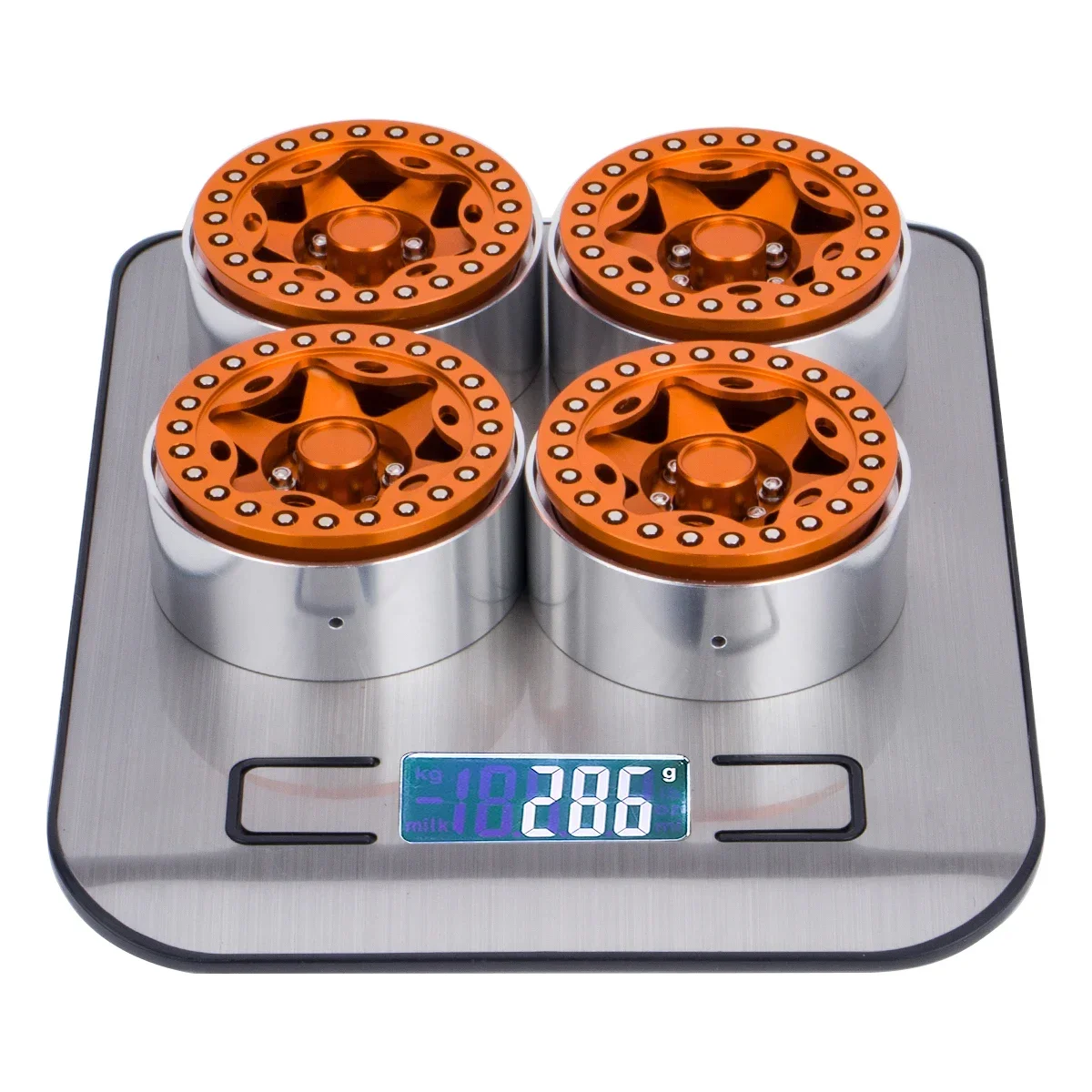 ล้อแม็กซ์ขอบล้ออลูมิเนียมอัลลอยด์ CNC ขนาด 1.9 นิ้ว สำหรับรถ RC Crawler ขนาด 1/10 รุ่น Axial SCX10 TRX4 TRX6 D90 Redcat Gen8 D110 และ Tamiya