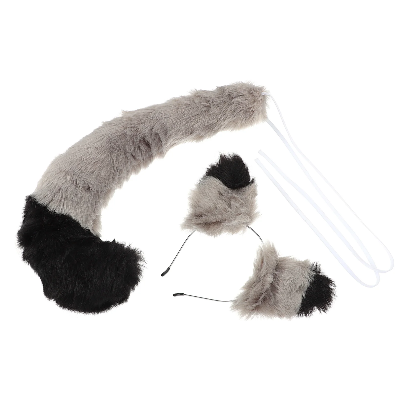 1 مجموعة الحيوان الأذن عقال الذيل المرحلة غطاء الرأس التصميم الإبداعي حزب الدعامة تأثيري لوازم عقال للحفلات