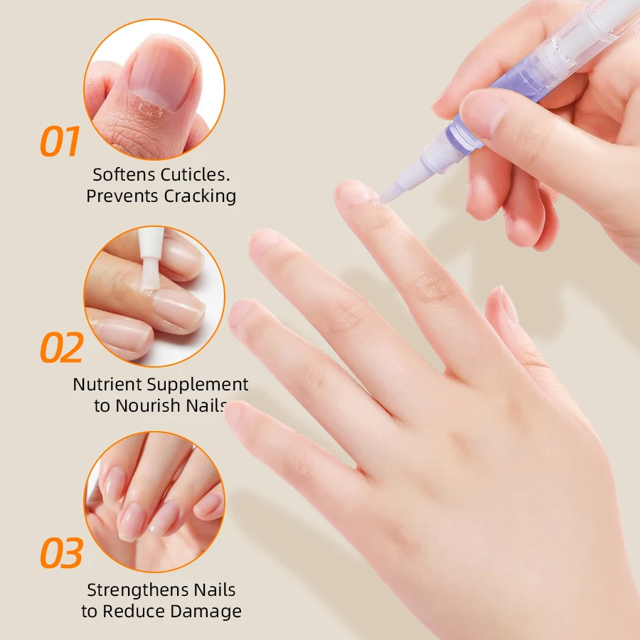 RSNAIL 2 ml Nail Voeding Olie Pen 3 smaken Voeding Olie Pen Nagel Behandeling Cuticle Nagelriemolie Pen Voeden nagelverzorging Product