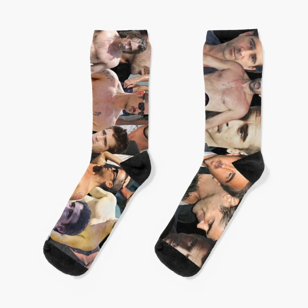 colin farrell photo collage Socks Run professional running Sports FASHION Boy Socks Women's