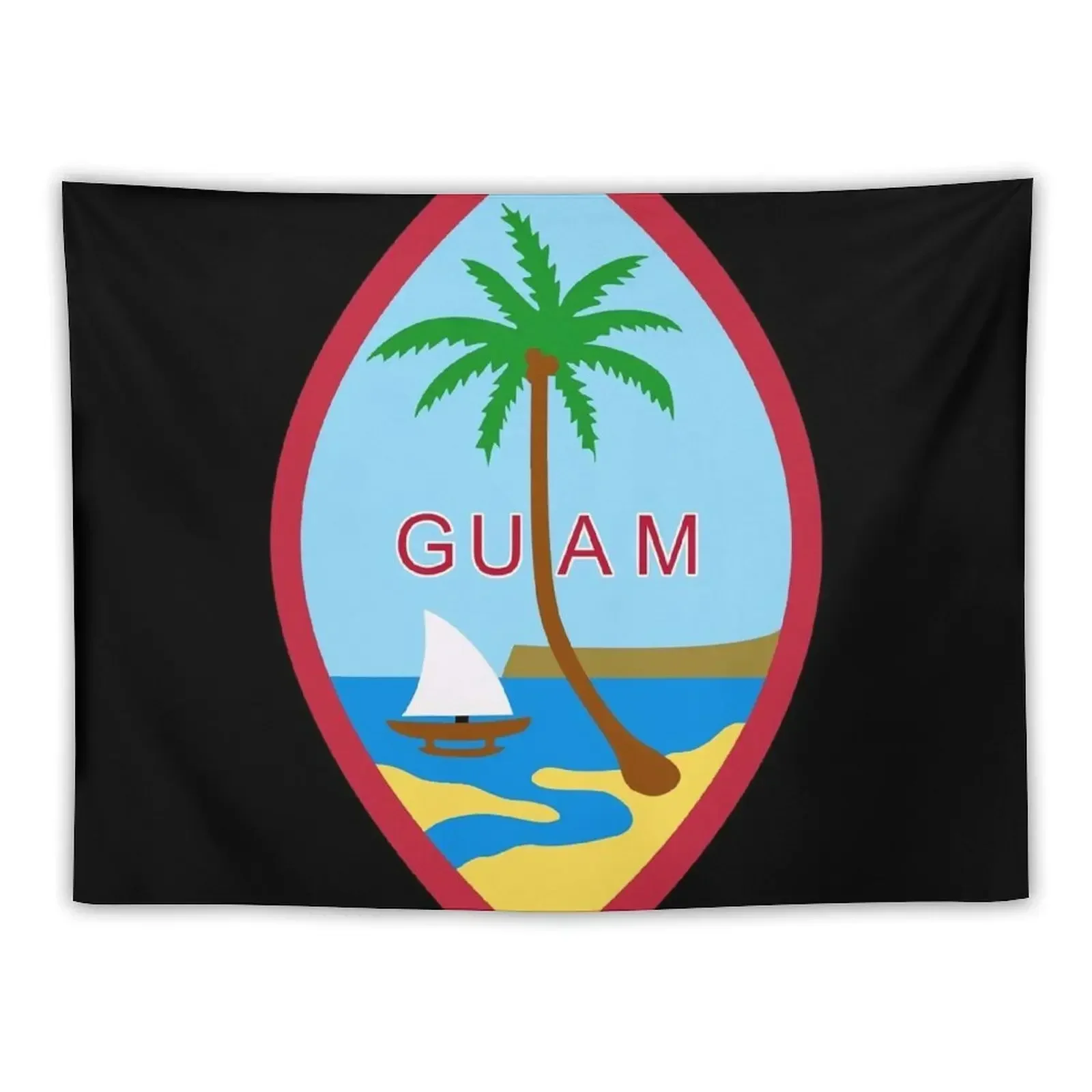 The Great Seal of Guam - ใช้กับกวมธง Tapestry ตกแต่งผนังตกแต่งความงาม Tapestry