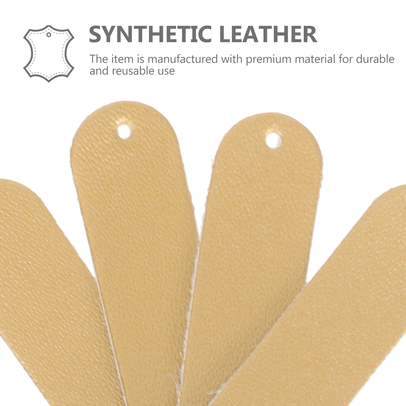 

100 Pcs Blank Labels 45x12mm Chocolate Color Two Hole DIY Tags for Handmade Crafts Clothing Embossed PU Label