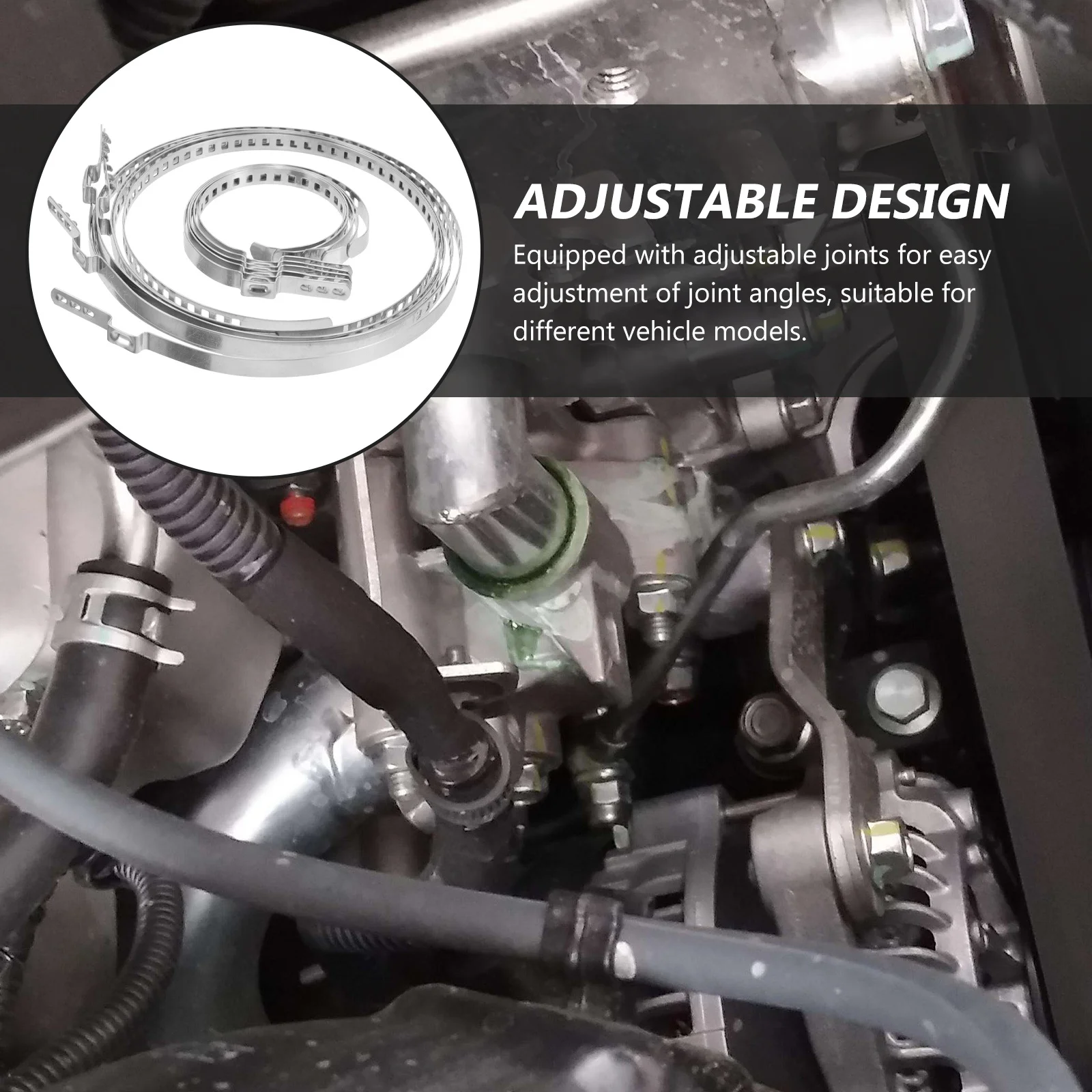 

5Pairs Boot Clamp Kit Stainless Steel Adjustable Shaft Axle Boot Clamps for Car Truck Suv Repair with Covers Included