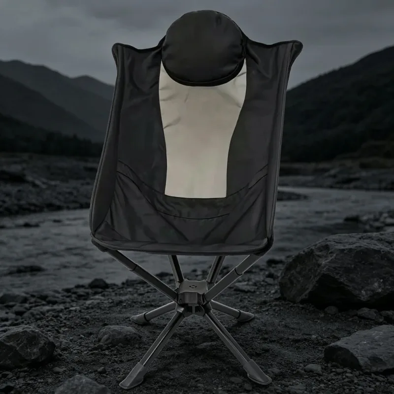 Aluminum Swivel Portable Folding Outdoor Camping Beach Chair Lightweight Easy Storage