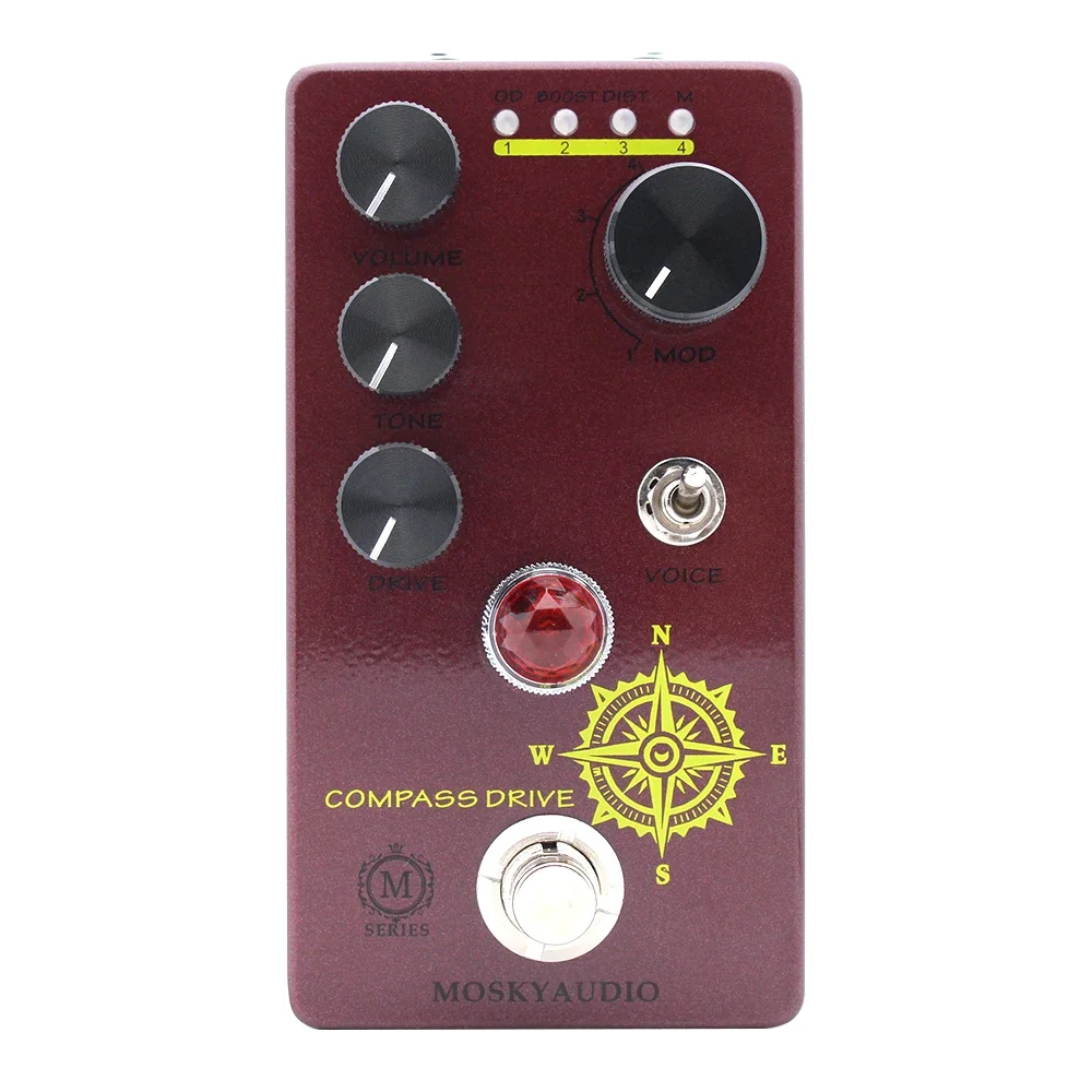 MOSKY Compass Drive Guitar Pedal Overdrive Effect Pedal 4 Modes Button for Guitar Accessories Bass