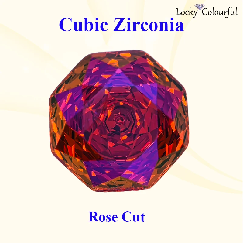 

Cubic Zirconia Rose Cut Psychedelic Neon Color Charms Wholesale for DIY Jewelry Making Rings Bracelet Materials No Certificate