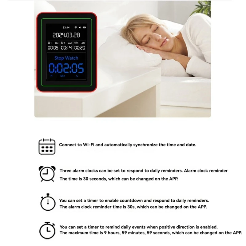 Air Quality Monitor  15 In 1 Smart Air Quality Tester With PM CO 2 CO TVOC HCHO Temperature&Humidity Display  B EU Plug