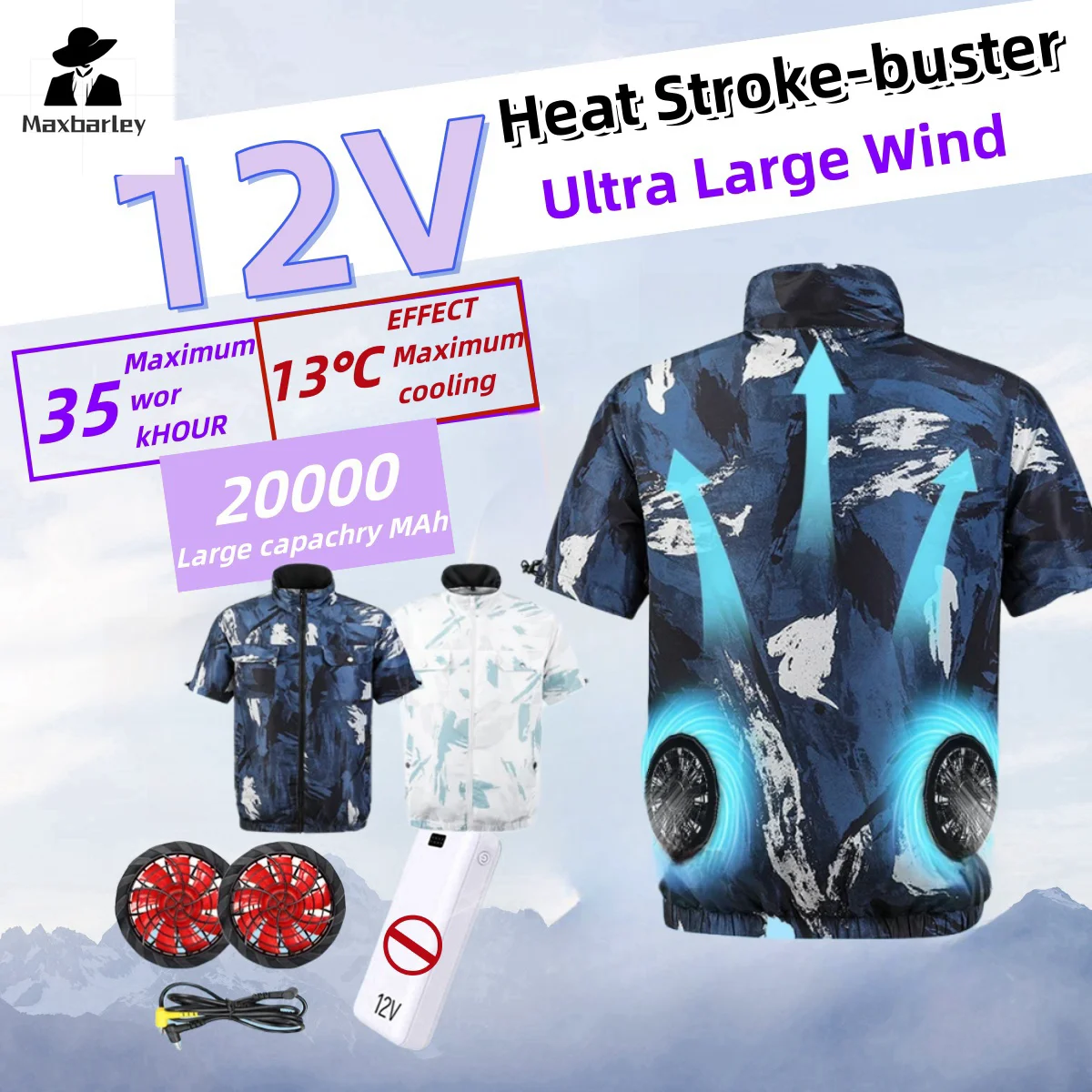 Neutral Summer Air Conditioner Clothes Men's Fan Vest USB Charging Cooling Hiking Fishing Sleeveless Jacket Outdoor Work Clothes