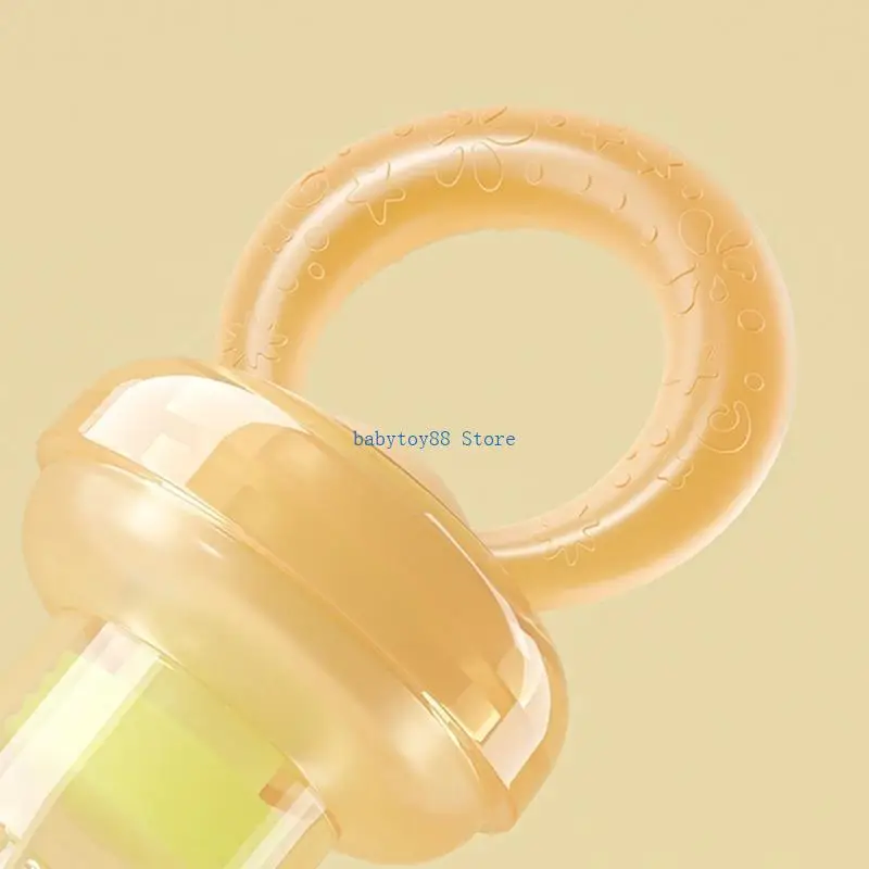 Y4UD دمية التسنين الطفل الفاكهة المغذية مصاصة الفطام دمية أواني طعام من السيليكون مغذيات للأطفال الرضع الصغار لعبة التسنين #3