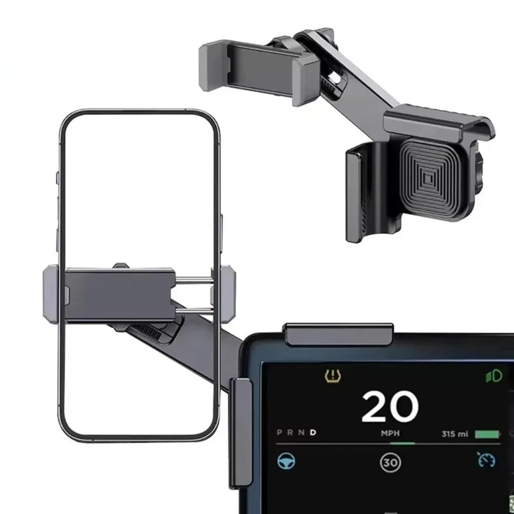 360 Degree Rotation Car Display Screen Phone Holder Hidden Design Foldable Magnetic Car Phone Holder Magnetic Ring