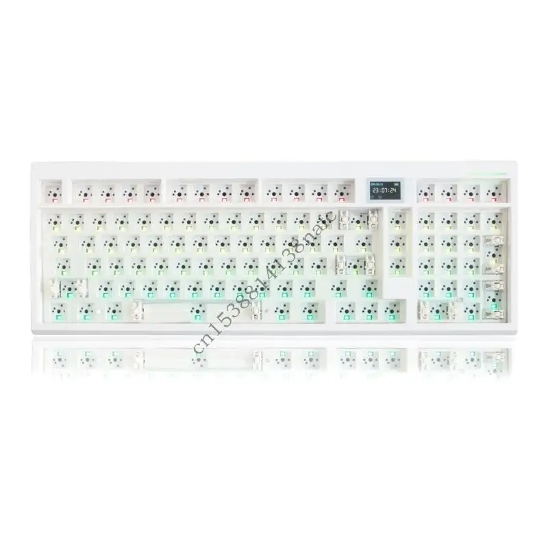 

594F Mechanical Keyboard Hot Swap Bluetooth-compatible Gaming Keyboard Gasket Structure Support for VIA with Display Screen