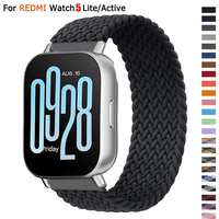 Braided Solo Loop Strap For Redmi Watch 5 lite Nylon Band For Xiaomi Mi Watch5 Active Wristband Braided Elastic Weave Bracelet