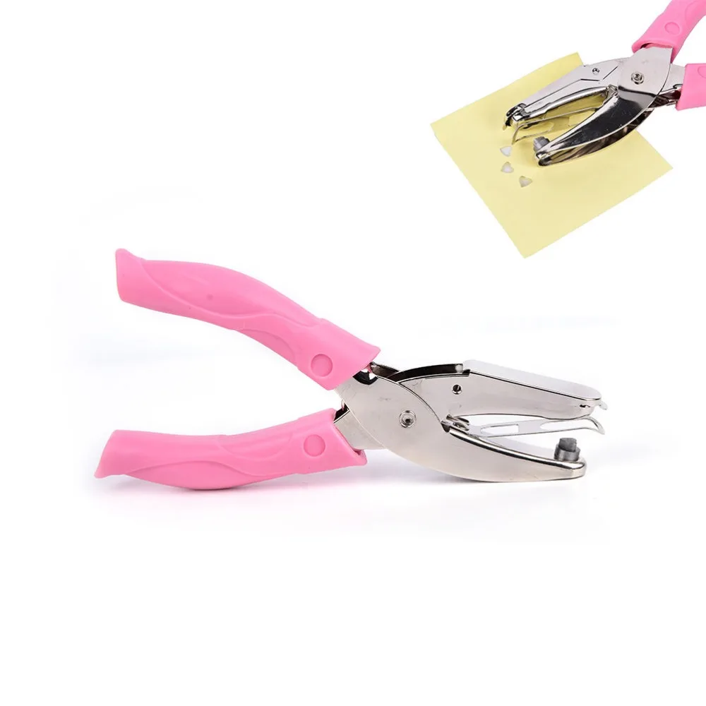 

1Pc Heart Circular Star Hole Punch Pliers For Cushion Comfort Ergonomic Paper Hand Punch