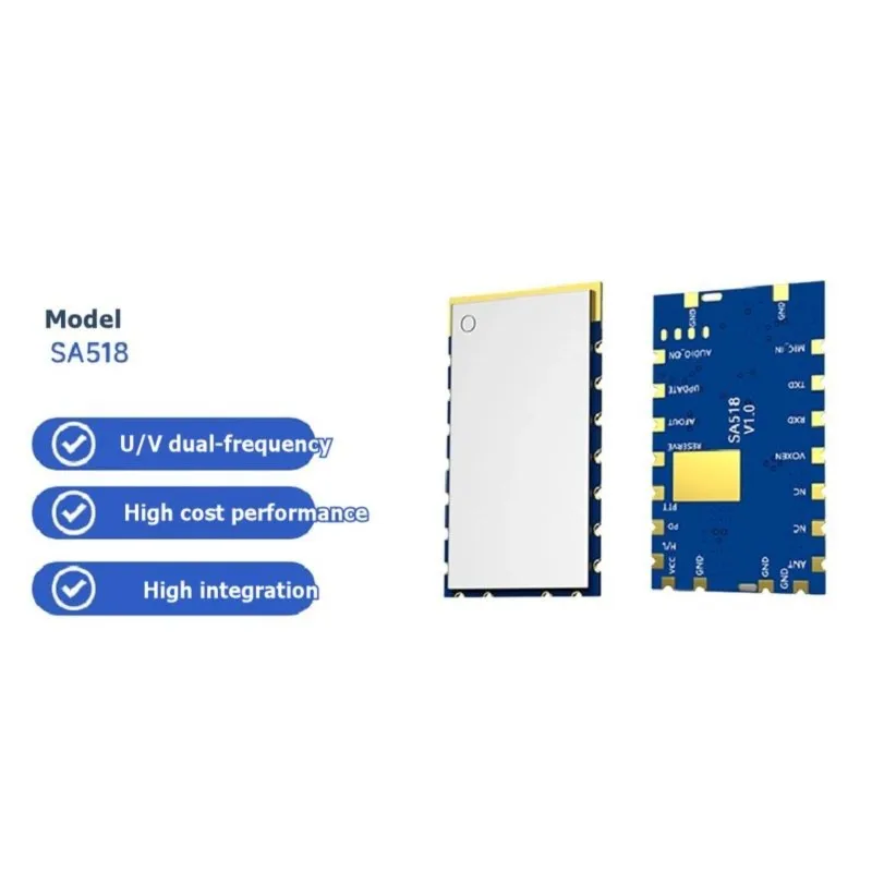 Super Sale 2PC SA518 1W UV Dual Frequency Walkie Talkie Module Support Wireless Data and Voice
