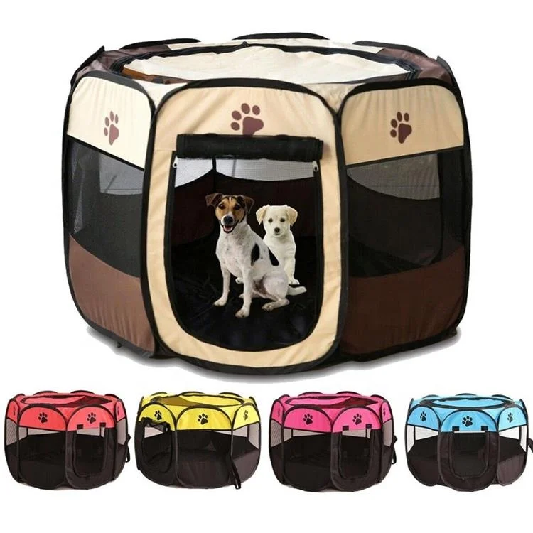 Folding hot eight-sided pet fence indoor pet dog bed outdoor cat pet big dog house