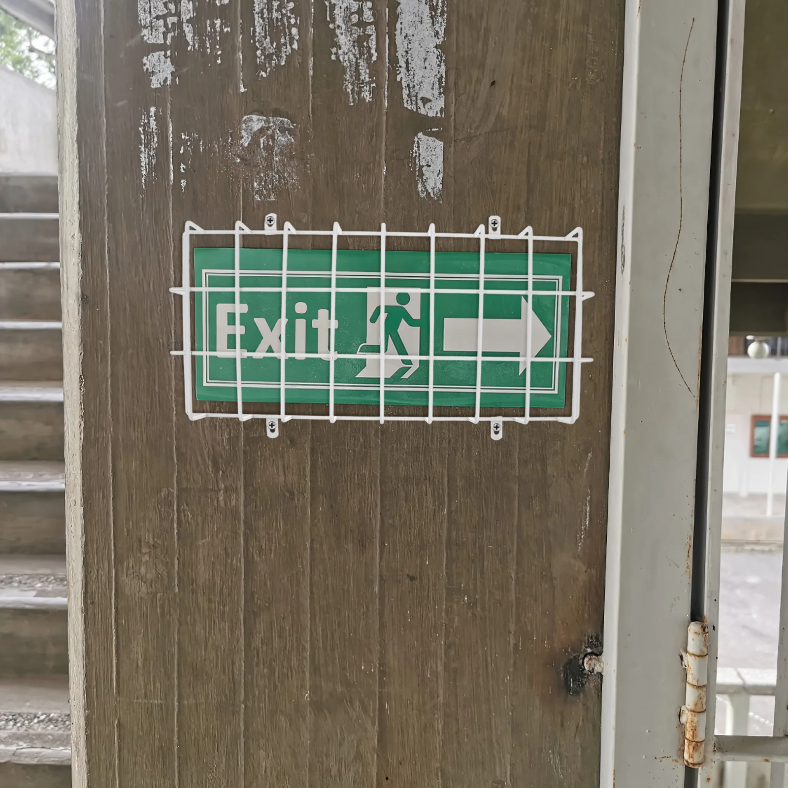 

Emergency Exit Sign Light Wire Guard Protective Metal Cage for Ceiling Light Fixture Cover Exit Sign Damage Stopper Easy Install