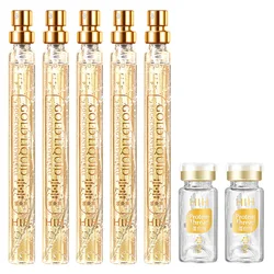 24K Gold Face Serum Active Collagen Silk Thread Facial Essence Firming Moisturizing Hyaluronic Serum for Face Skin Care