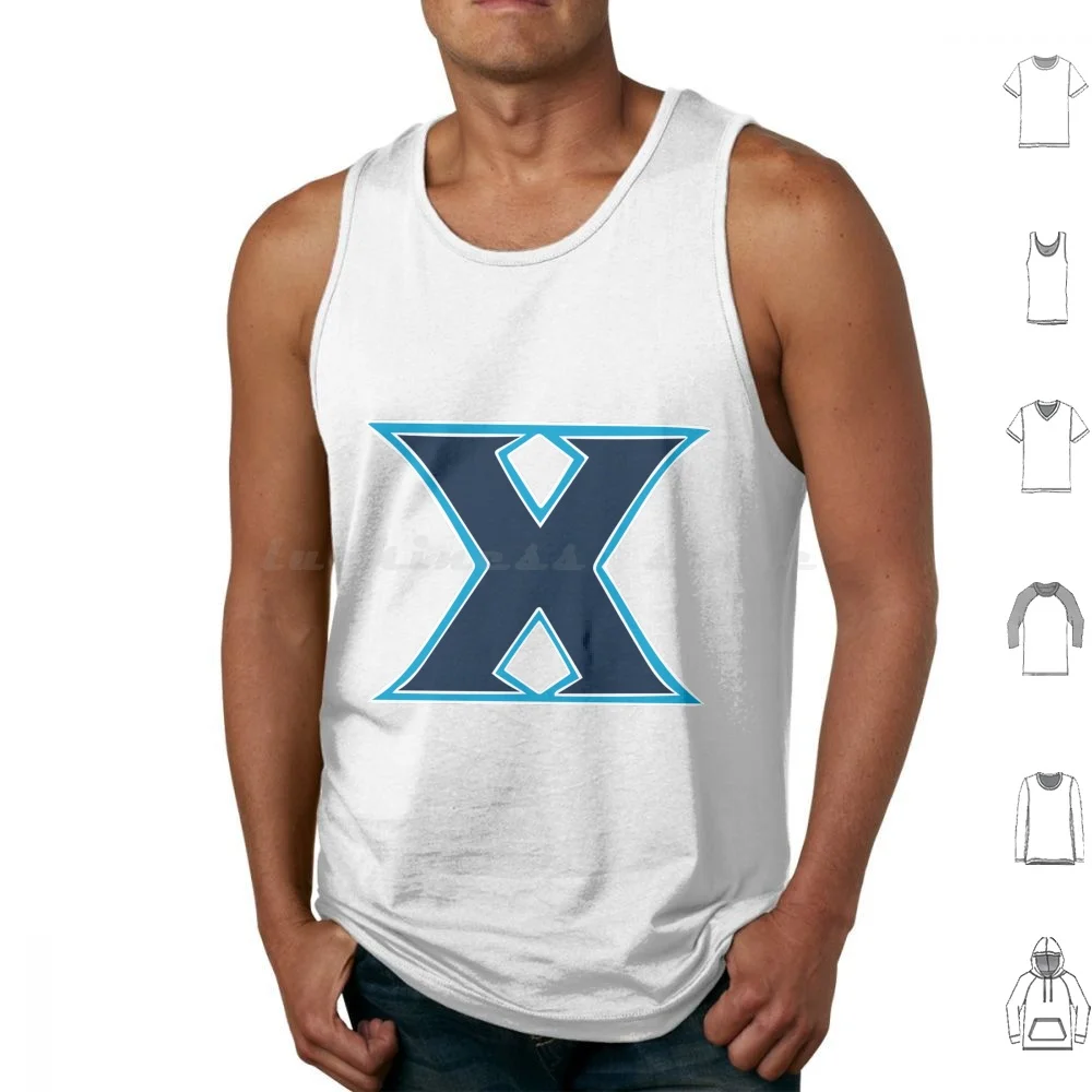 Xavier University-X Camisetas sin mangas Chaleco sin mangas Universidad Xavier Cincinnati College Blobs Muskies Mosquetero Ohio