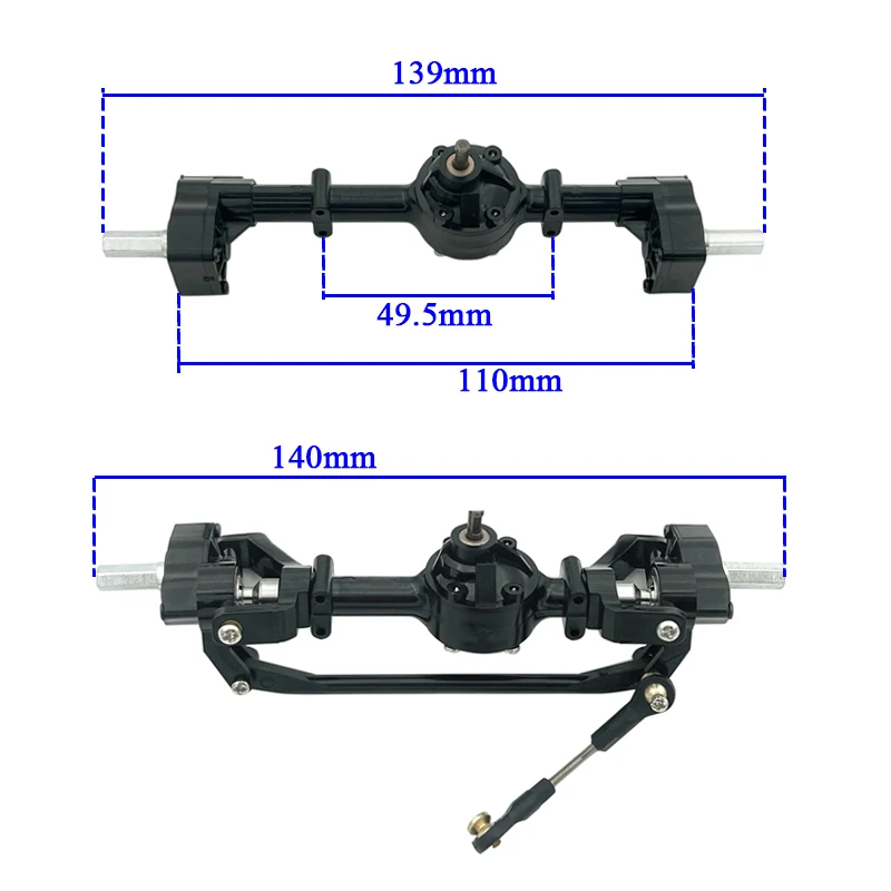 Front And Rear Portal Axle Assembly Accessories Upgrade for 1/16 WPL B1 B14 B24 C14 C24 B16 RC Car