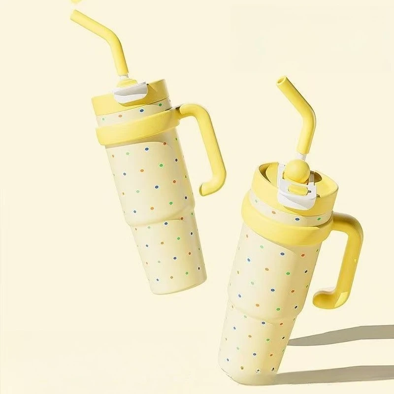 

Thermos Cup Large Capacity Bingba Cup 316 Straw Cup Car Cup Home Office Handle Cold Water Cup