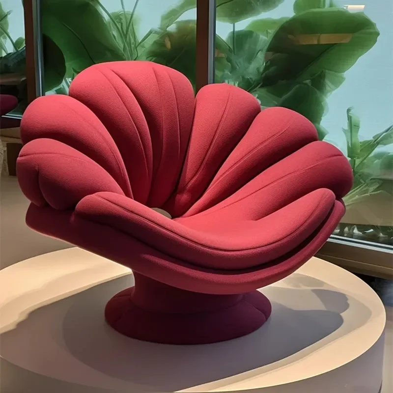 Creative flower chair living room reception single leisure art curved petals