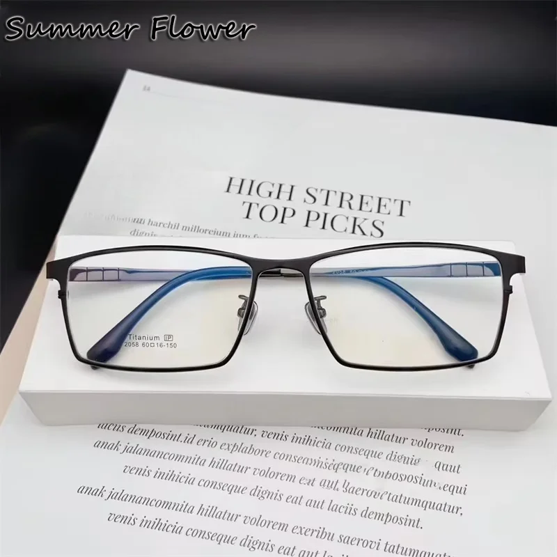 

150 mm Oversize Pure Titanium Glasses Frame Men Wide Glasses Ultra Light Super Quality Flexible Prescription Glasses for Male