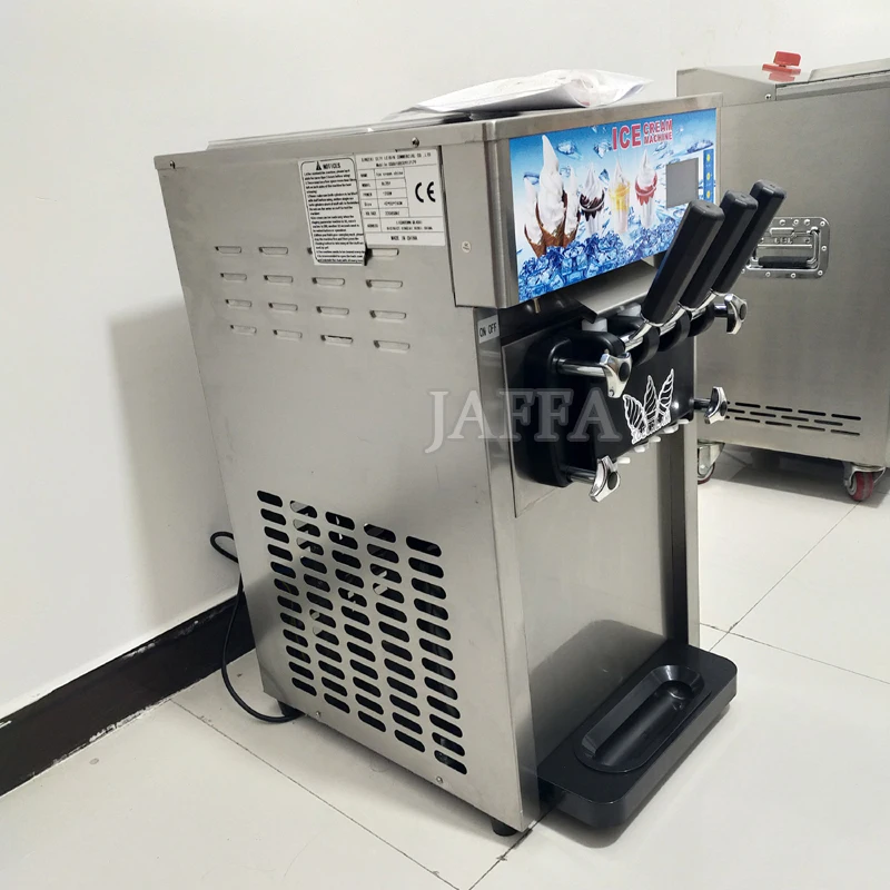 Commercial Floor Standing 3 Flavor Soft Serve Machine Ice Cream Machine Independent Cooling Rapid Freezing Speed For Food Truck