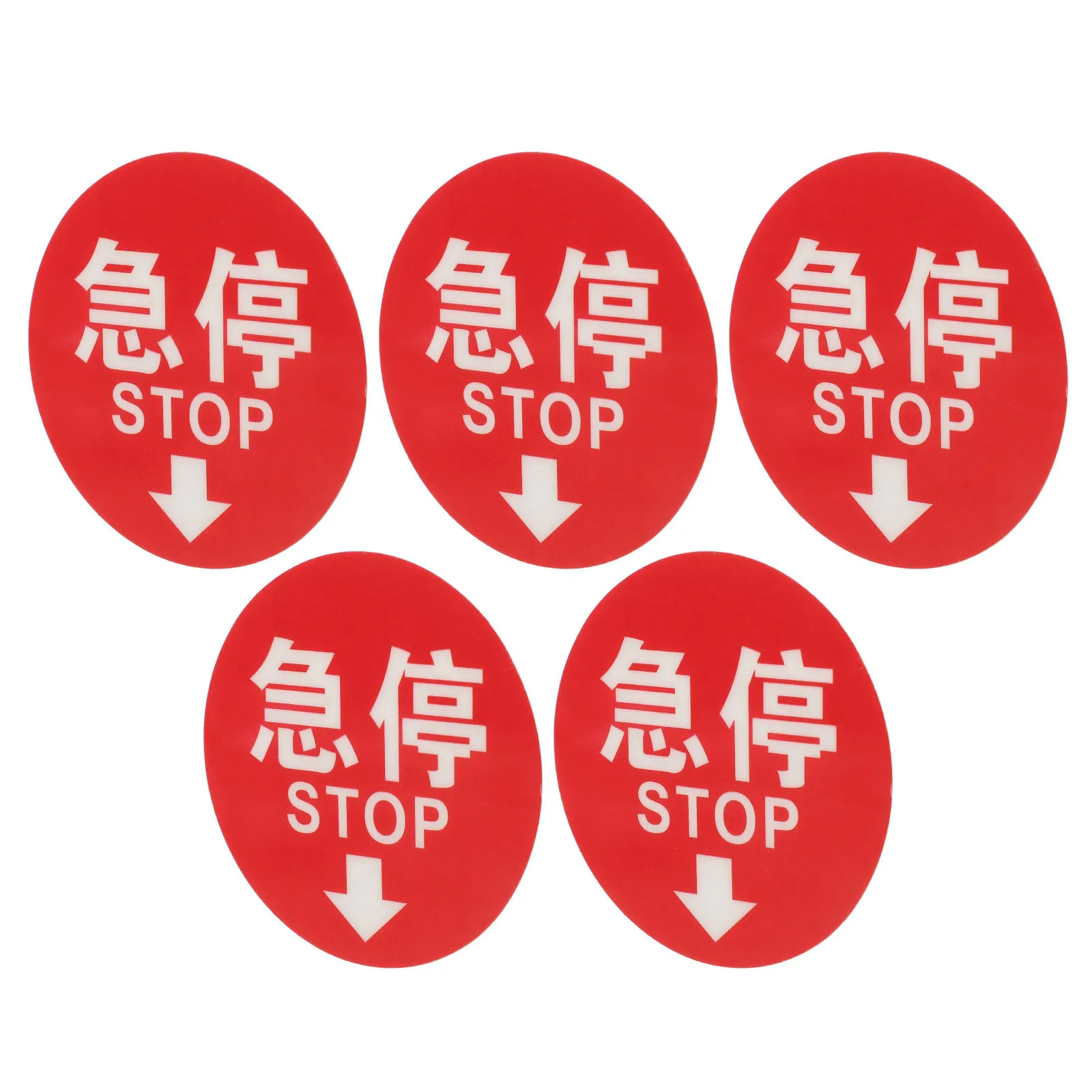 

5pcs Directional Arrow Labels Sticker For Switches Durable Traffic Signs Decor Home Office Mall Warning Sign Applications