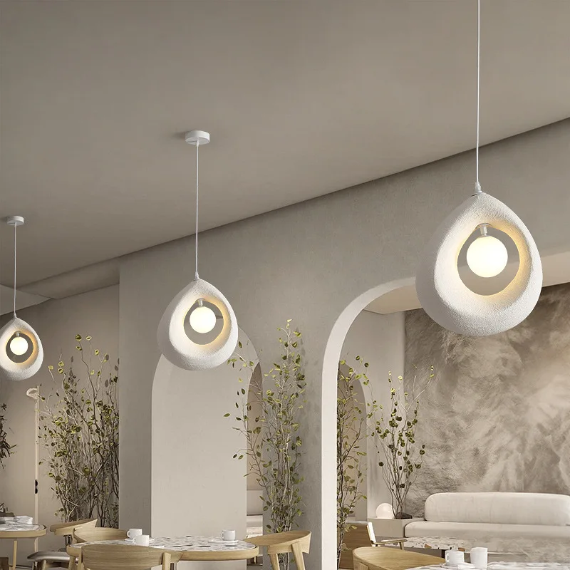 Nowoczesne lampy wiszące LED Wabi Sabi oświetlenie wiszące minimalizm zawieszony salon sypialnia Home wystrój wnętrz lampy oprawy