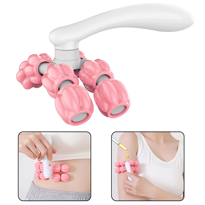 

1PCS Y-shaped 8-bead Massage Roller Handheld Massager For Hand Back Neck Muscle Foot Shoulder Leg Pain Relief Relax Tool Wheel